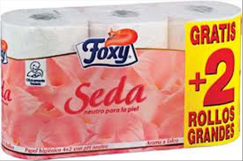 Papel wc foxy seda 4+2 rollos
