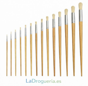 Pincel cabo lata redondo