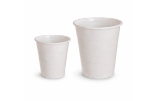 Vaso plastico blanco reutilizable paq.100 und