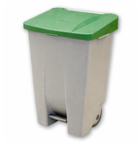 Cubo basura con ruedas y pedal