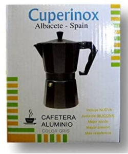 Cafetera aluminio 3 tazas gris