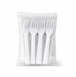 Tenedores plastico reutilizable paq. 25 und