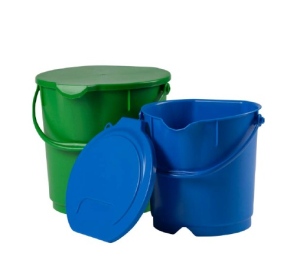 Cubo con tapa para alimentos uso alimentario